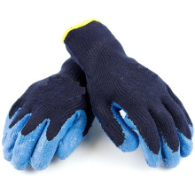 Foamed Latex Coated Warm Winter pvc dotted cotton Safety Working Gloves